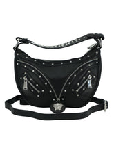 Bolsa de ombro Versace Elegante em couro preto Hobo